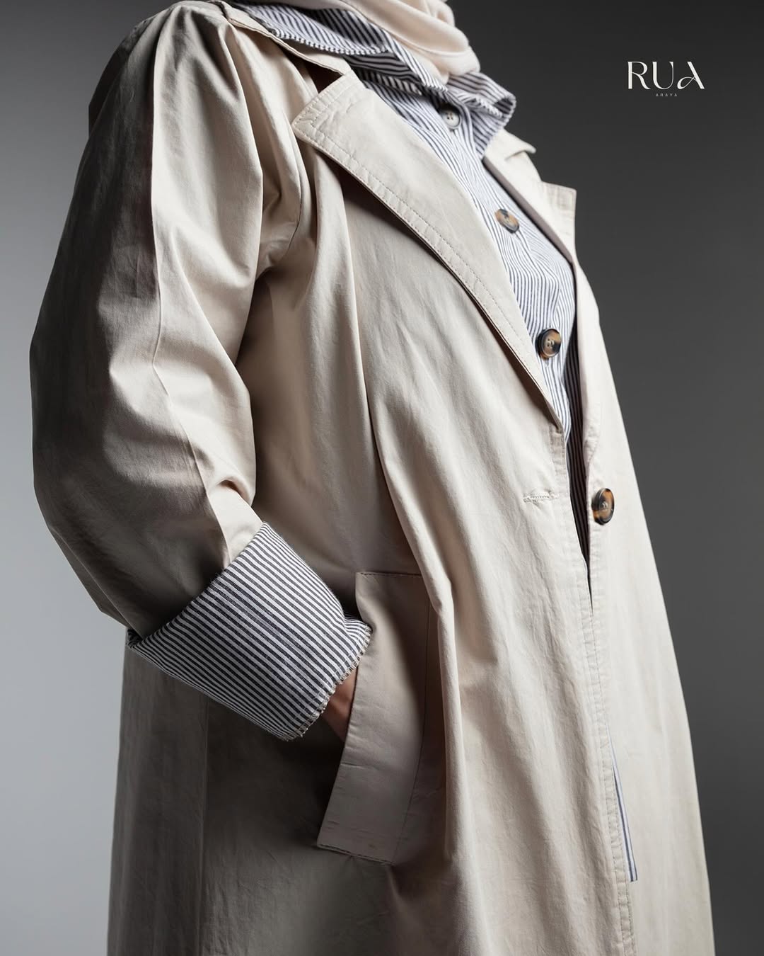 Straight Cut Trench Abaya